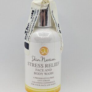 Stress Relief by Skin Nation Face and Body Wash Preservstive free 4 fl oz Sealed